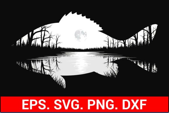 Download Fishing Lake SVG Nature Fish Design. - Svg Collection