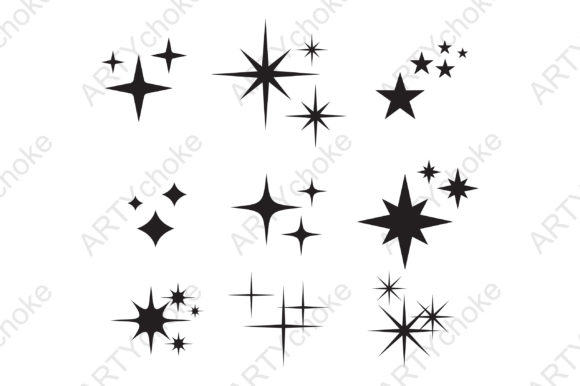 Download Sparkle Stars. SVG File Ready for Cricut - Svg Collection