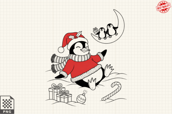 Download Dressed for Christmas Baby Penguin PNG - Baby penguin png Collection