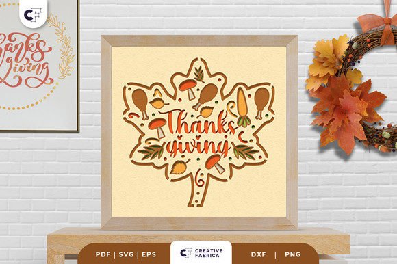 Download Thanksgiving Food 3D Shadow Box SVG - Svg Collection