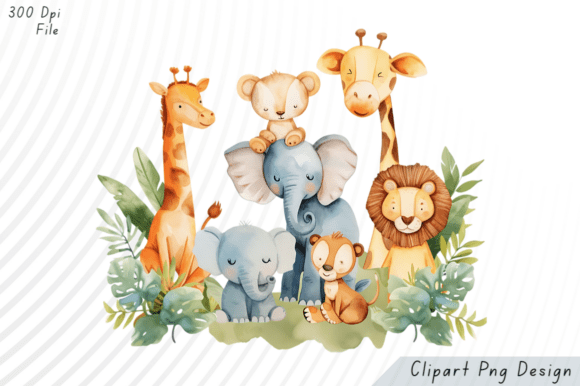 Download Cute Safari Animals PNG Clipart - Safari animals Collection