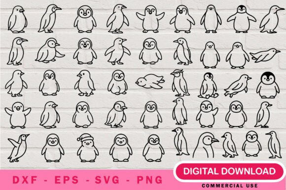 Download Penguin Outline SVG Bundle - Svg Collection