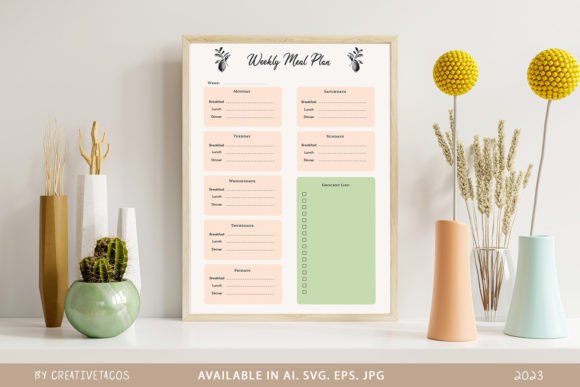 Download Weekly Meal Planner SVG - Svg Collection