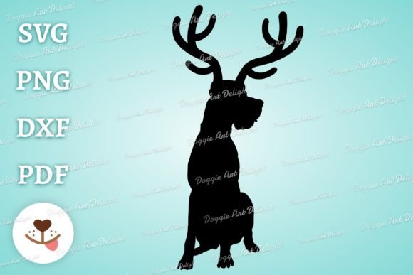 Download Great Dane Christmas Dog Reindeer Svg - Svg Collection