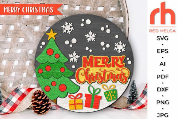 Download Merry Christmas SVG, Xmas Tree Door Sign - Svg Collection