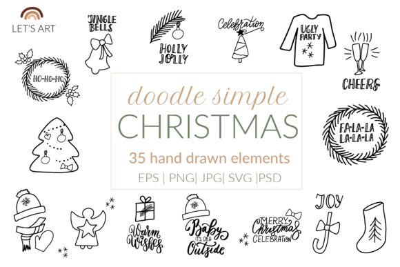 Download Christmas Doodle Svg, Xmas Clipart Svg - Svg Collection