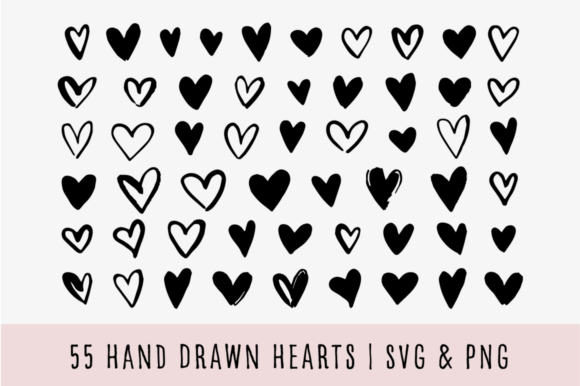 Download Hand Drawn Doodle Hearts Svg - Svg Collection