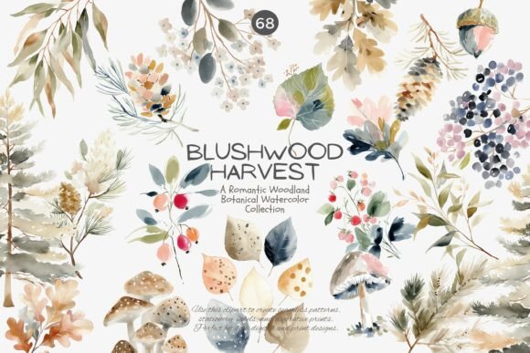 Download Autumn Woodland Watercolor Clipart Bundl - Autumn Collection