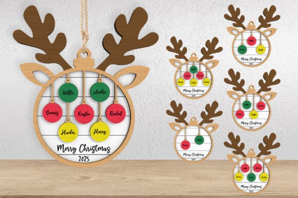 Download Personalized Reindeer Ornament Svg - Svg Collection