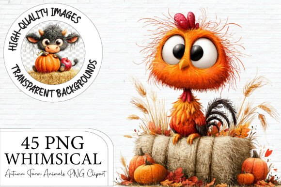 Download Whimsical Autumn Farm Animals Clipart - Autumn Collection