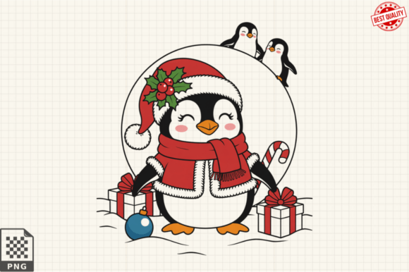 Download Dressed for Christmas Baby Penguin PNG - Premium Resources