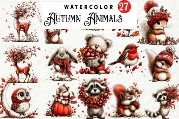 Download Whimsical Autumn Animals Clipart - Autumn Collection