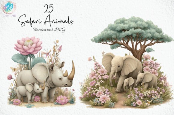 Download Quirky Safari Animals PNG Clipart - Safari animals Collection