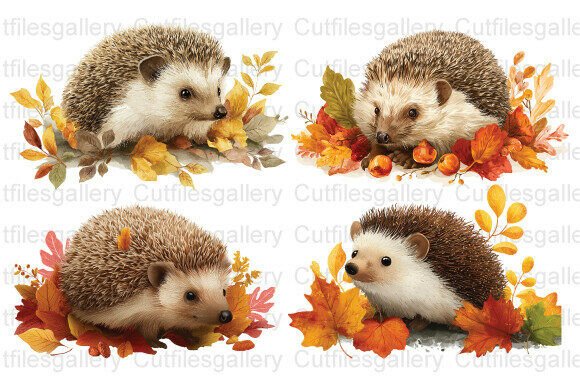Download Autumn Hedgehog PNG, Forest Animals PNG - Autumn Collection