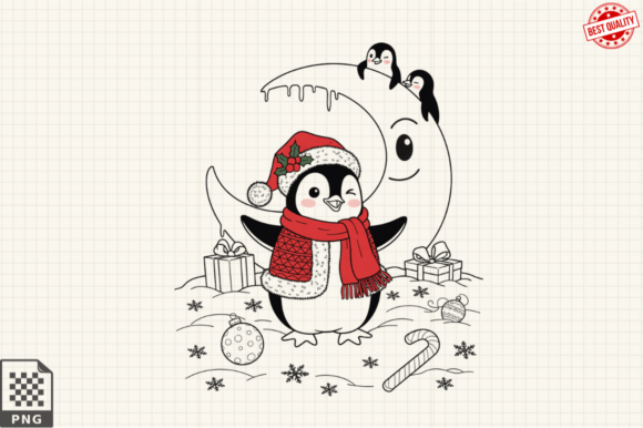 Download Dressed for Christmas Baby Penguin PNG - Premium Resources
