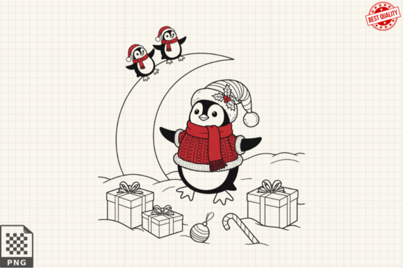 Download Dressed for Christmas Baby Penguin PNG - Baby penguin png Collection