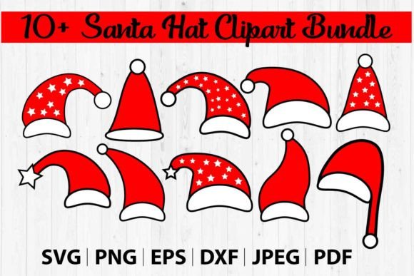Download 10+ Santa Hat Clipart Bundle SVG - Svg Collection