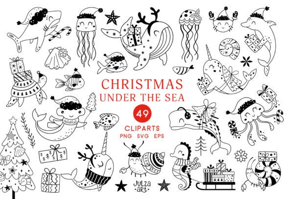 Download Christmas Sea Animal Png, Xmas Ocean Svg - Svg Collection