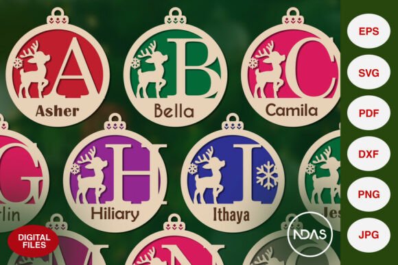 Download A to Z Alphabet Reindeer Laser Cut SVG - Svg Collection