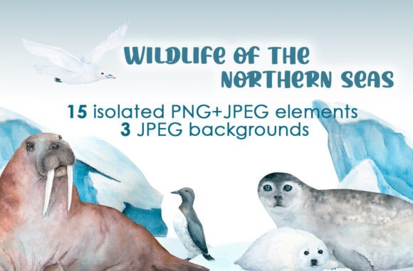 Download Watercolor Arctic Animals Clipart - Watercolor arctic Collection