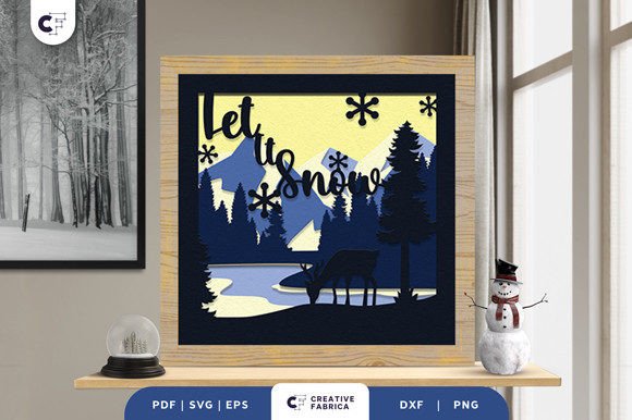 Download Mountain Forest Shadow Box SVG - Svg Collection