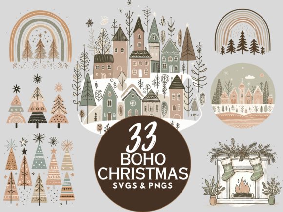 Download Cute Boho Christmas SVG PNG - Svg Collection
