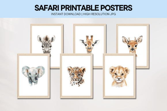 Download Safari Animals Prints Nursery Wall Art - Safari animals Collection