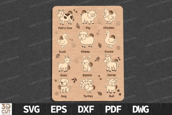 Download Farm Animals Puzzle for Kids - SVG - Svg Collection