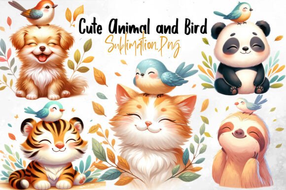 Download Cute Animal and Bird Nursery Décor PNG - Premium Resources