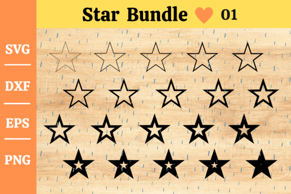Download Stars SVG Bundle,Star Outline Vector #01 - Svg Collection