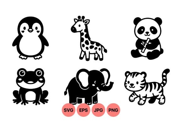 Download Cute Cartoon Animal Svg Set - Svg Collection