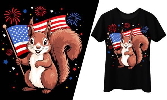 Download July 4th Squirrel American Flag USA SVG. - Svg Collection