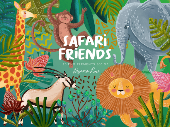 Download Safari Animals Clipart, Jungle Friends - Safari animals Collection