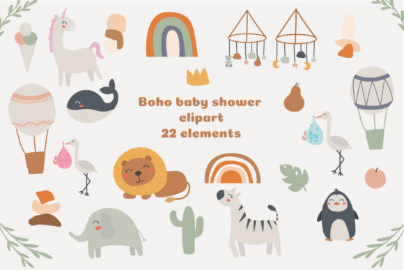 Download Boho Baby Shower, Safari Animals Clipart - Safari animals Collection
