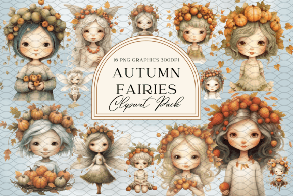 Download Autumn Fairies Sublimation Graphics - Autumn Collection