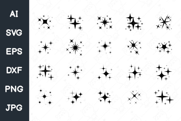 Download Sparkling Stars. Star and Glitter. Svg. - Svg Collection