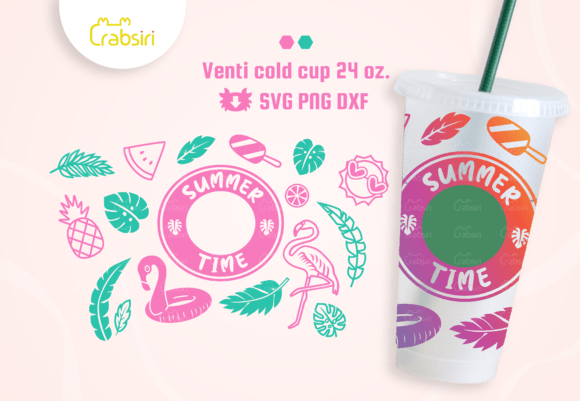 Download Summer Time Venti Cold Cup 24oz SVG - Svg Collection