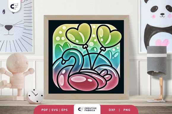 Download Balloon Swan 3D Paper Cut SVG - Svg Collection